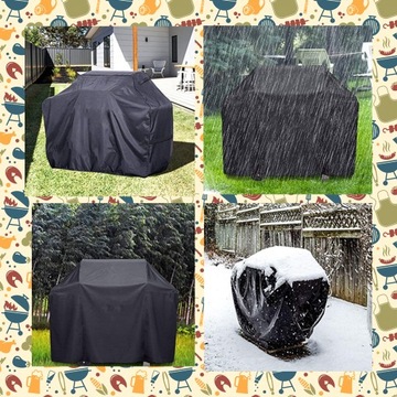 БОЛЬШАЯ КРЫШКА XXL ВОДОНЕПРОНИЦАЕМАЯ КРЫШКА ДЛЯ ГРИЛЯ 145 x 61 x 117 см + ЧЕХОЛ
