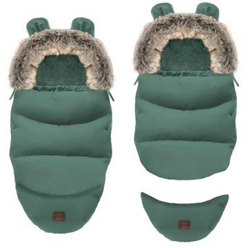 ŚPIWOREK NIEMOWLĘCY JESIENNY ZIMOWY DO GONDOLI WÓZKA Z FUTERKIEM 4W1