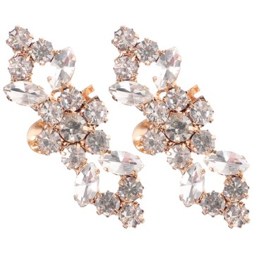 Модная пряжка для обуви со стразами и цветком, 2 шт.