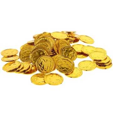 MONETY CZEKOLADOWE Koniczyny PREZENTOWE 100 SZT