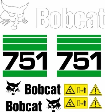 NAKLEJKI BOBCAT 751 MINI ŁADOWARKA KOPARKA
