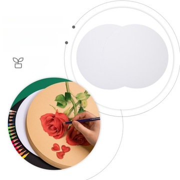 КРУГЛАЯ ЧЕРТЕЖНАЯ БУМАГА 50 ШТ.