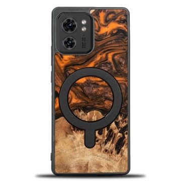 Pouzdro Bewood Unikátní pro Motorola Edge 40 oranžové s MagSafe