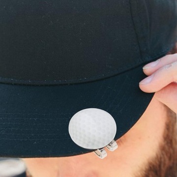 Маркер для тренировок по гольфу, зажим для шляпы для гольфа, забавный металлический мяч для гольфа