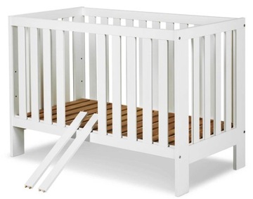 ДЕРЕВЯННАЯ КРОВАТЬ МЕБЕЛЬ KLUPŚ AMELIA 2 БЕЛАЯ 120X60 LITTLES