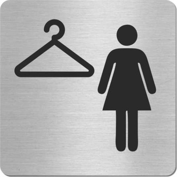 Tabliczka na drzwi SZATNIA DAMSKA - STAL INOX