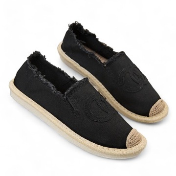 CZARNE ESPADRYLE DAMSKIE DINZZ 38