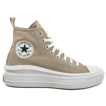 Buty Trampki na Platformie Damskie Converse CTAS Move Hi Wonder Beżowe