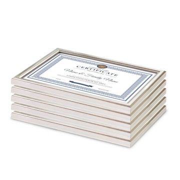 НАБОР РАМОК Серебристая деревянная рамка 5 шт. 10x15