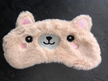 МАСКА ДЛЯ ВЕК ДЛЯ РАССЛАБЛЕНИЯ СНА мишка бежевый OLDMAN PLUSH