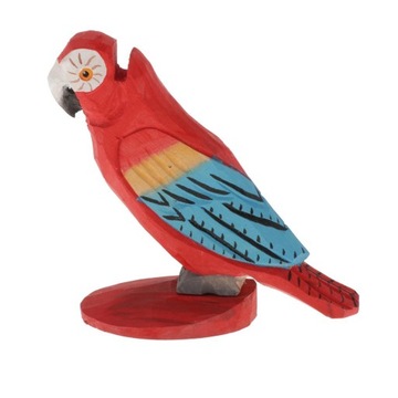 Zwierzęcy uchwyt na okulary Stojak na okulary Organizer Decor 11 Czerwona papuga