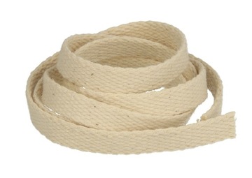 KNOT PŁASKI BAWEŁNIANY DO POCHODNI LAMP 1cm 1m