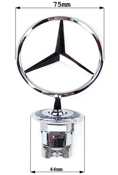 W211 W210 W203 W220 C E CLASS ЗВЕЗДА НА КАПОТЕ ЭМБЛЕМА ХРОМ 3d