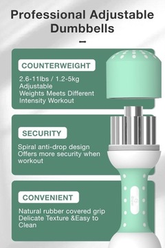 РЕГУЛИРУЕМЫЕ гантели 2 X 5 КГ GRUPER SET STEEL ANTI-SLIP SOLID 10 КГ