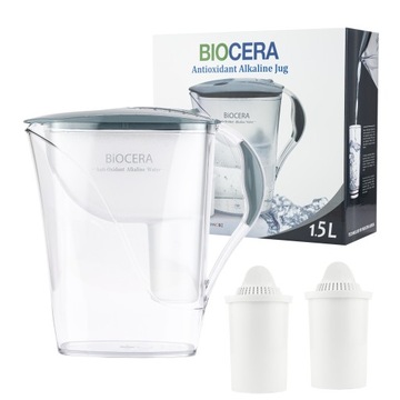 Biocera filtr dzbanek jonizator wody 3,2 litra woda alkaliczna + wodór