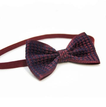 Elegancka muszka dziecięca żakard bordowa Mrofi 80