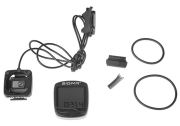 PRZEWODOWY LICZNIK ROWEROWY WODOODPORNY SIGMA BASE 500 START/STOP ZEGAR 5FN
