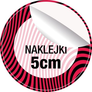 NAKLEJKI ETYKIETY z własnym LOGO okrągłe 5cm