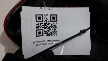 6K6945096J SVĚTLO PRAVÝ ZADNÍ SEAT IBIZA III 6K1 00R