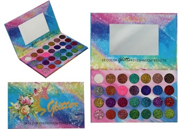 PALETKA MAKIJAŻ CIENIE BROKAT RÓŻE glitter 28 szt.
