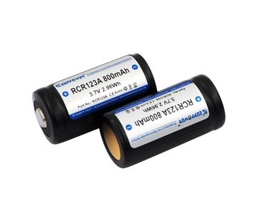 KeepPower RCR123A 800 мАч литий-ионный аккумулятор 16340 с защитой 3,7 В 1/2 А