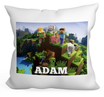 PODUSZKA MINECRAFT DZIECKO PREZENT UPOMINEK+IMIĘ