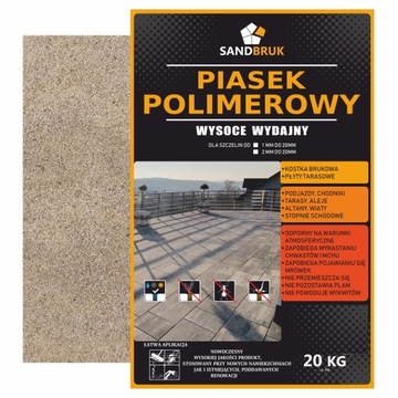 SandBruk Piasek Polimerowy Fuga Do Kostki Brukowej Piaskowy 20 kg