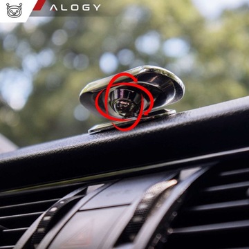 Универсальный автомобильный магнитный держатель для телефона Alogy на булочке