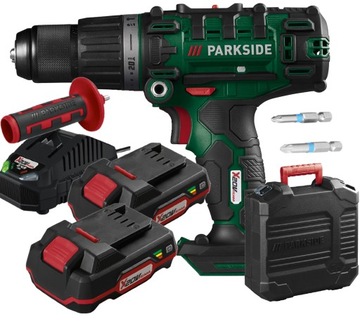 PARKSIDE akumulatorowa wkrętarka udarowa + 2x2.0Ah