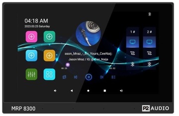 P2 AUDIO RADIO INTERNETOWE PODTYNKOWE Z WIFI BLUETOOTH SD 2 STREFY CZARNE