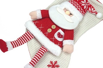 ZESTAW 2 x SKARPETA ŚWIĄTECZNA NA PREZENTY 3D XXL