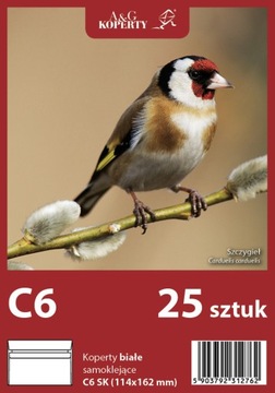 KOPERTY BIAŁE SAMOKLEJĄCE C6 SK 25SZT.