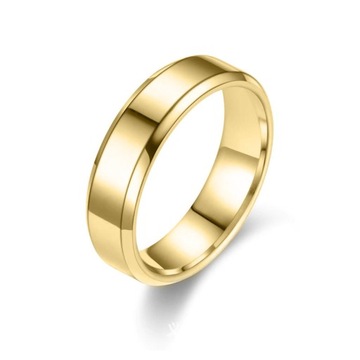 KO2 ZŁOTA OBRĄCZKA ŚLUBNA FAZA STAL 28,29,30 22MM