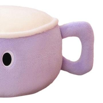 Подушка в форме чашки Скандинавская плюшевая подушка Декоративная подушка с узлом фиолетового цвета