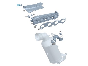 БОЛТ ВЫПУСКНОГО ПАТРУБКА M6x16 MERCEDES