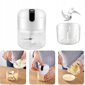 ЭЛЕКТРИЧЕСКИЙ ИЗМЕЛЬЧИТЕЛЬ ДЛЯ ЛУКА, МИНИ-ИЗМЕЛЬЧИТЕЛЬ ТРАВ, 250 МЛ+100 МЛ