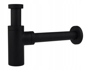 Półsyfon umywalkowy czarny mat butelkowy 32 mm