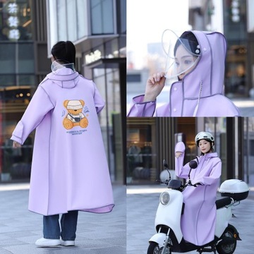 Плащ для взрослых, водонепроницаемый длинный плащ для езды на велосипеде