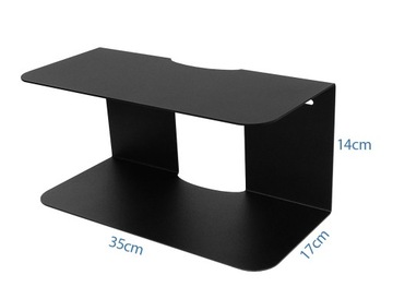 ДВОЙНАЯ ПОДВЕСНАЯ ПОЛКА LOFT, ЧЕРНЫЙ МЕТАЛЛ, 35 СМ, ТВЕРДЫЙ ФРЕЗЕРНЫЙ ДЕКОДЕР