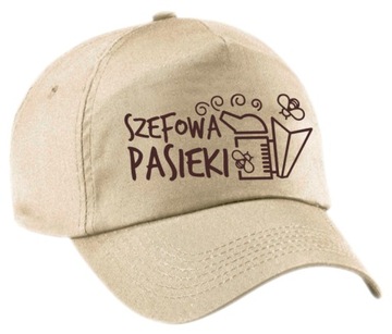 Prezent pszczelarza CZAPKA SZEFOWA PASIEKI beżowa