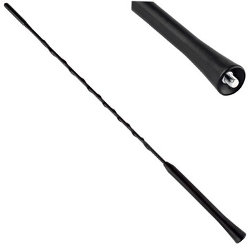 ANTENA SAMOCHODOWA RADIO BAT MASZT 40cm GWINT 5mm