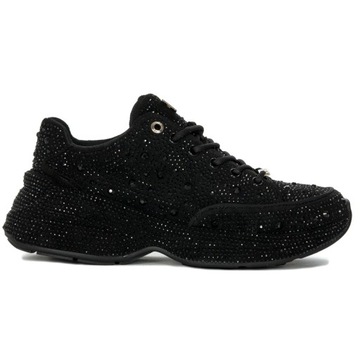 GOE Sneakersy damskie Black czarne JJ2N4058 kryształki cyrkonie r.40