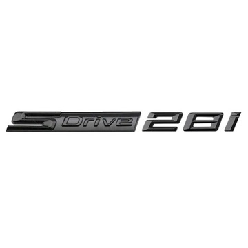 EMBLEMAT BMW sDRIVE 28i DRZWI KLAPA CZARNY POŁYSK X1 F49 X2 F39 X3 F25 USA