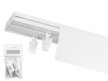 SZYNA SUFITOWA BOJANEK PCV II-torowa osłona 150cm