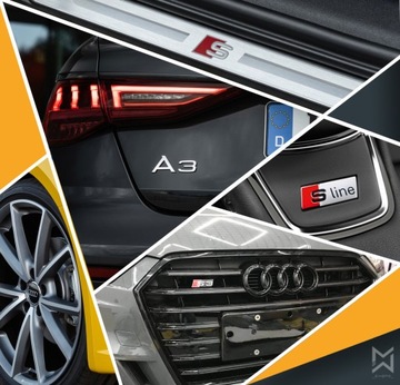 ЭМБЛЕМА AUDI SPORT A3 A4 A5 A6 A7 Q3 Q5 Q7 ЧЕРНАЯ