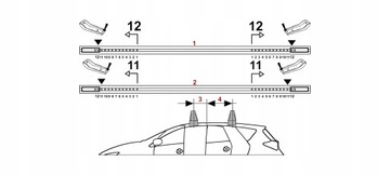 NOSNÍKU ZÁKLADNÍ DO SKODA CITIGO HATCHBACK 3DRZ. 11-19