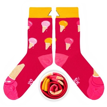 CUPOFSOX MALINOWE SKARPETY W LODY 45-48