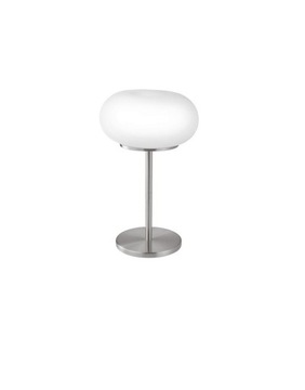Lampa stołowa Eglo Optica Nikiel satynowy KLOSZ SZKLANY