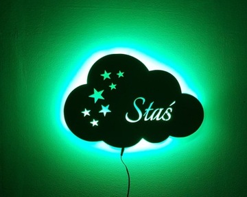 Ночник RGB LED CLOUD BALLOONS с именем