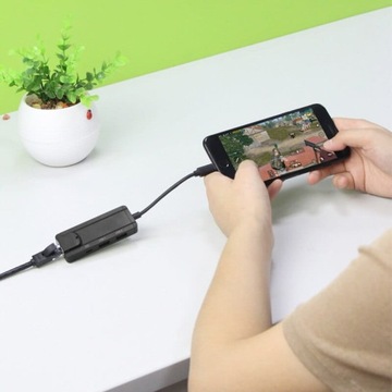 HUB Lightning 2x USB 2.0 и Ethernet RJ45 + блок питания